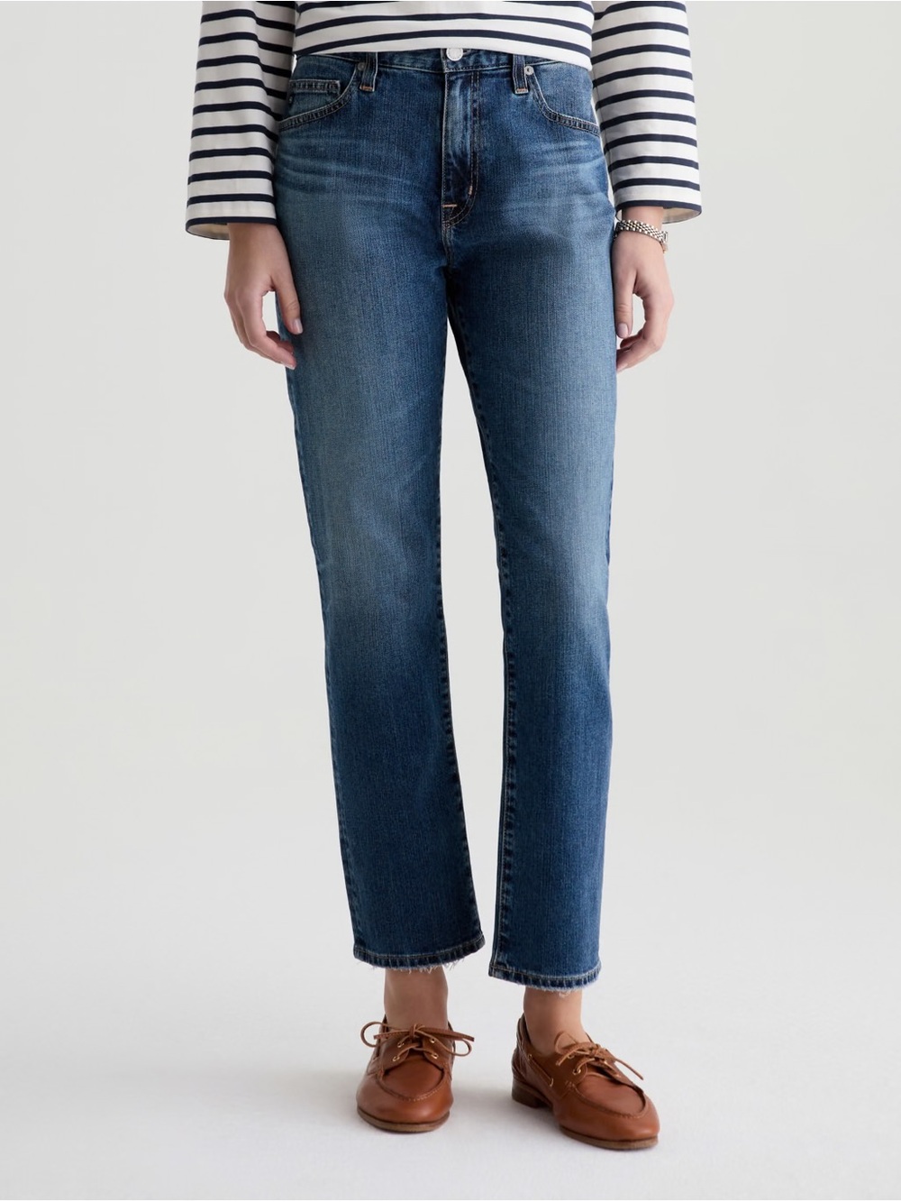 Ag Adriano Goldschmied Light Wash Ex-Boyfriend Slouchy Slim Denim Jeans